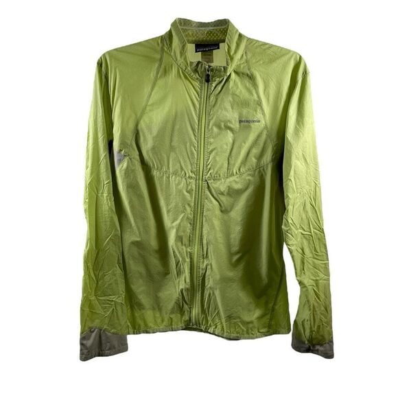 Patagonia Green Gray Lightweight Rain Jacket Size M - Picture 1 of 7